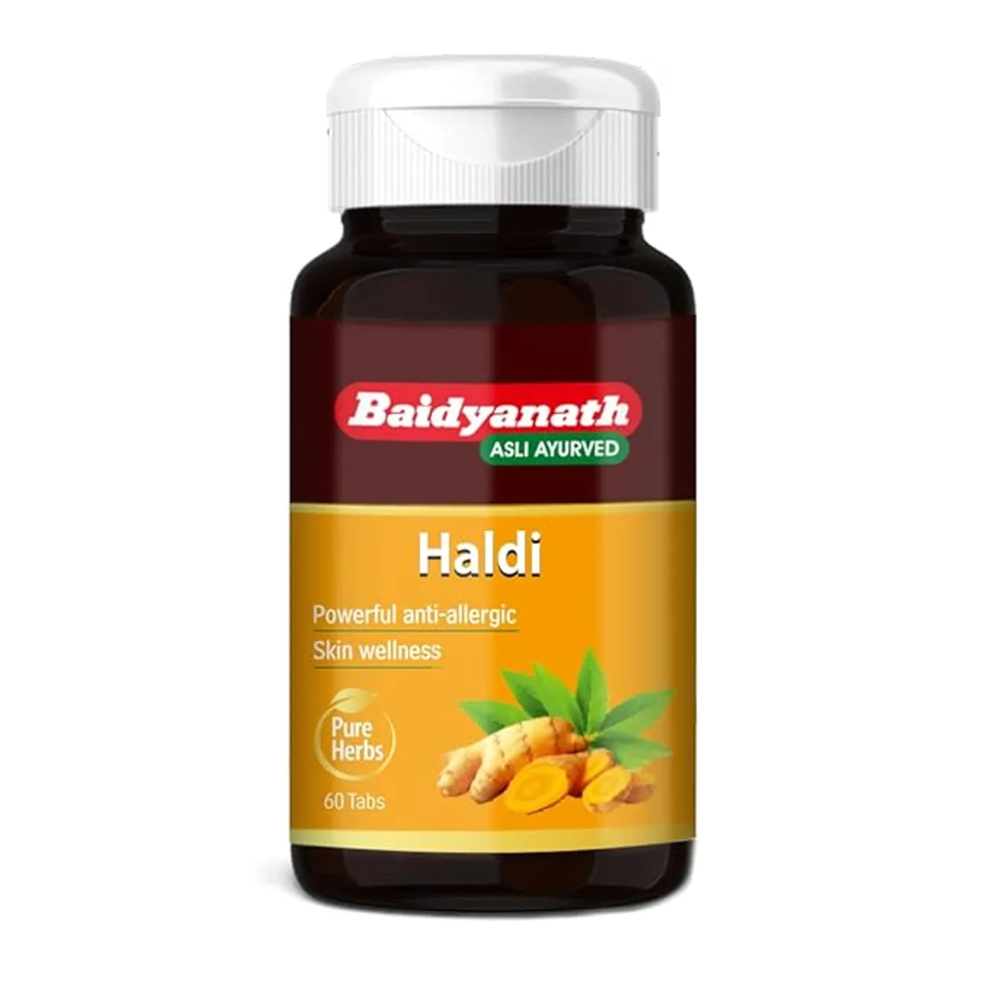 Baidyanath Haldi Tablets Ayurvedic Supplement Baidyanath Haldi Tablets Ayurvedic Turmeric Supplement With Haridra Extract Supports Skin, Immunity