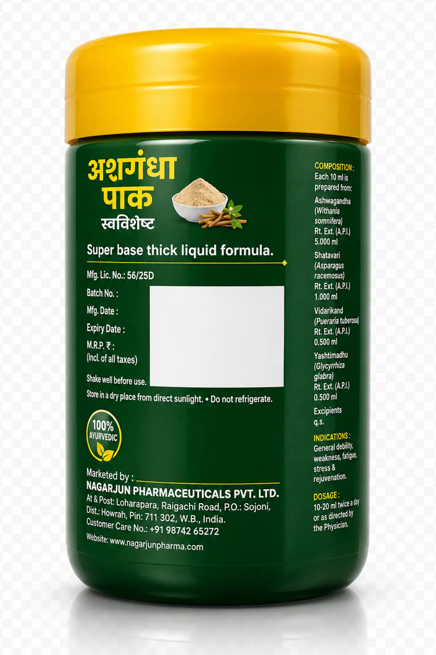 Nagarjun Ashwagandha Pak for Stress & Energy Boost 2 Nagarjun Herbal Care Ashwagandha Pak for Strength, Vitality & Mental Wellness Support 2