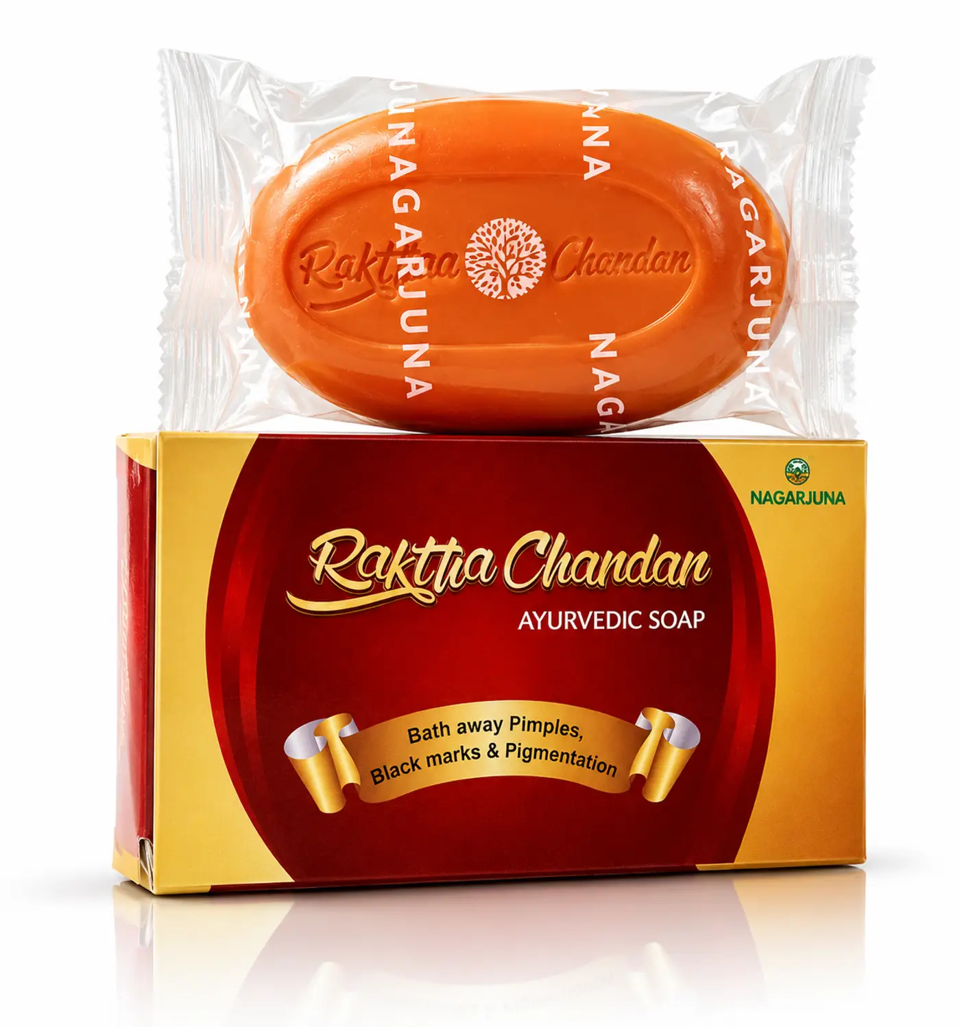 Nagarjuna Raktha Chandan Soap – Ayurvedic Skin Care Nagarjuna Raktha Chandan Soap - Skin Cleansing & Cooling & Natural Skincare Soap