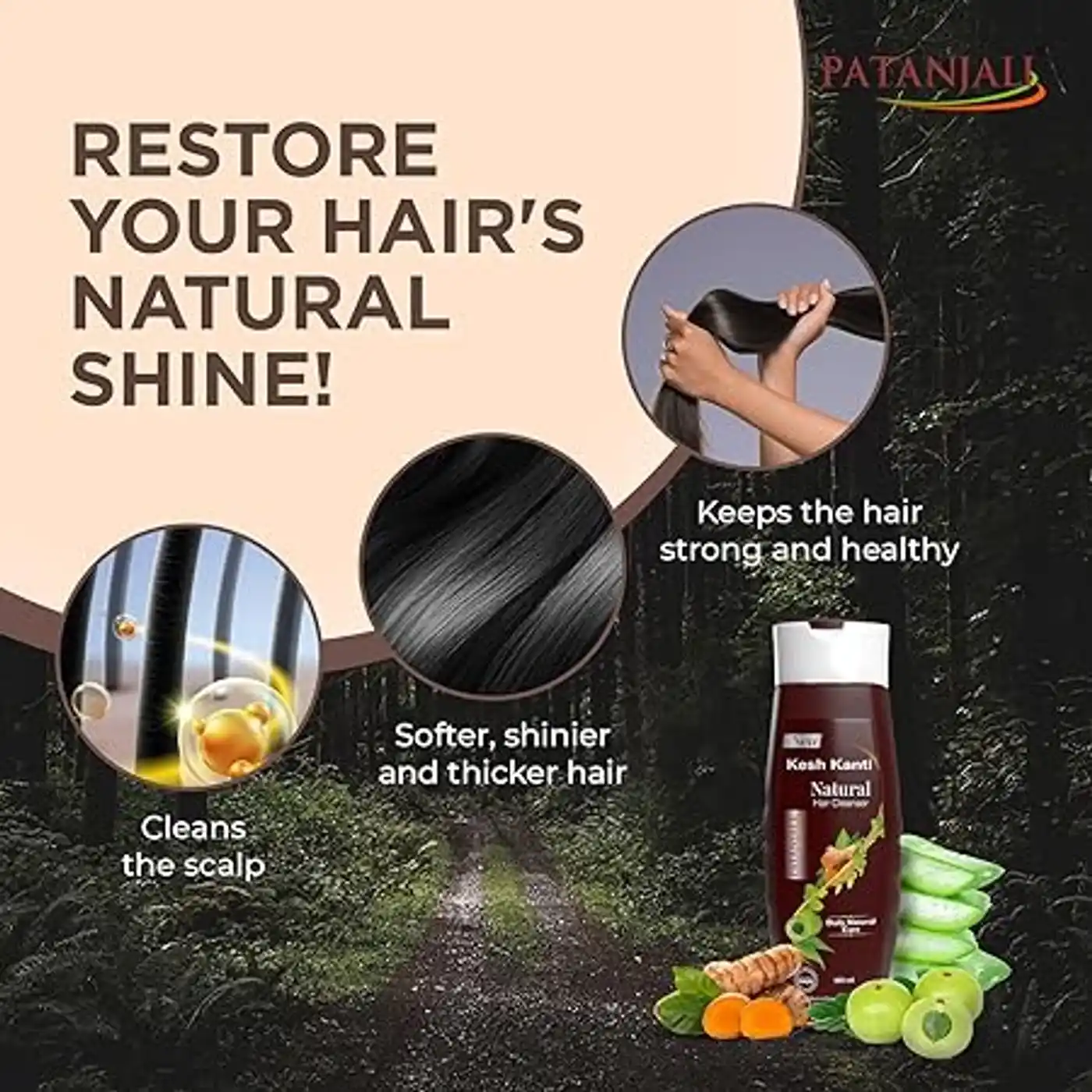 Patanjali kesh Kanti Natural Cleanser Shampoo for Healthy Hair 6 Patanjali Kesh Kanti Natural Cleanser Shampoo | For Shiny, Healthy Hair | Made with Herbal Extracts | Ayurvedic Hair Care 6