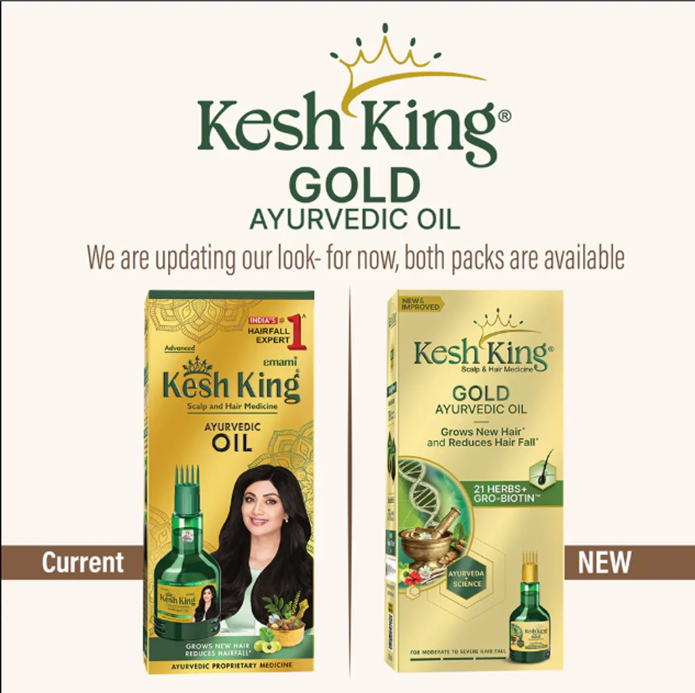 Kesh King Gold Hair Oil for Hair Growth & Hair Fall 3 Kesh King Gold Ayurvedic Hair Oil with 21 Herbs and Gro-Biotin, Helps Grow New Hair and Reduce Hair Fall, Comes with a Hairfall Reduction Tracker, 100ml 3