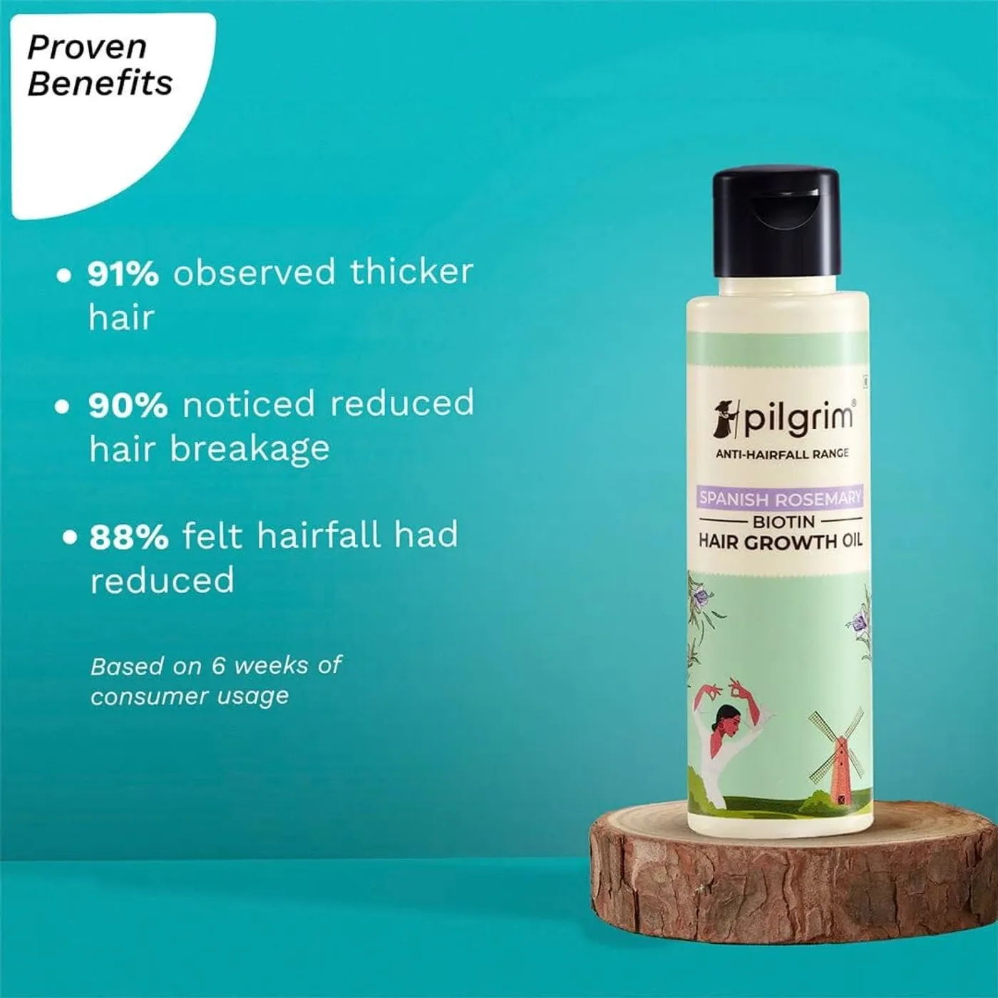 Pilgrim Spanish Rosemary & Biotin HairGrowth Oil to Control Hair Fall & Strengthens Hair | Rosemary essential oil for hairgrowth | Reduces Hairfall | Strengthens Hair I For Women and Men 7