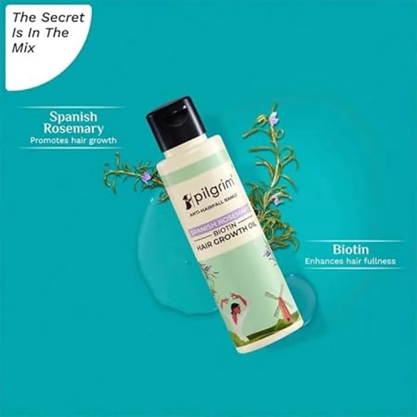 Pilgrim Spanish Rosemary & Biotin HairGrowth Oil to Control Hair Fall & Strengthens Hair | Rosemary essential oil for hairgrowth | Reduces Hairfall | Strengthens Hair I For Women and Men 9