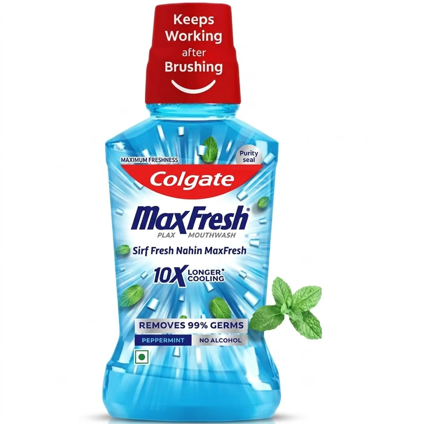 Colgate MaxFresh Plax Mouthwash – Peppermint Antibacterial Colgate Peppermint MaxFresh Plax Antibacterial Mouth Wash