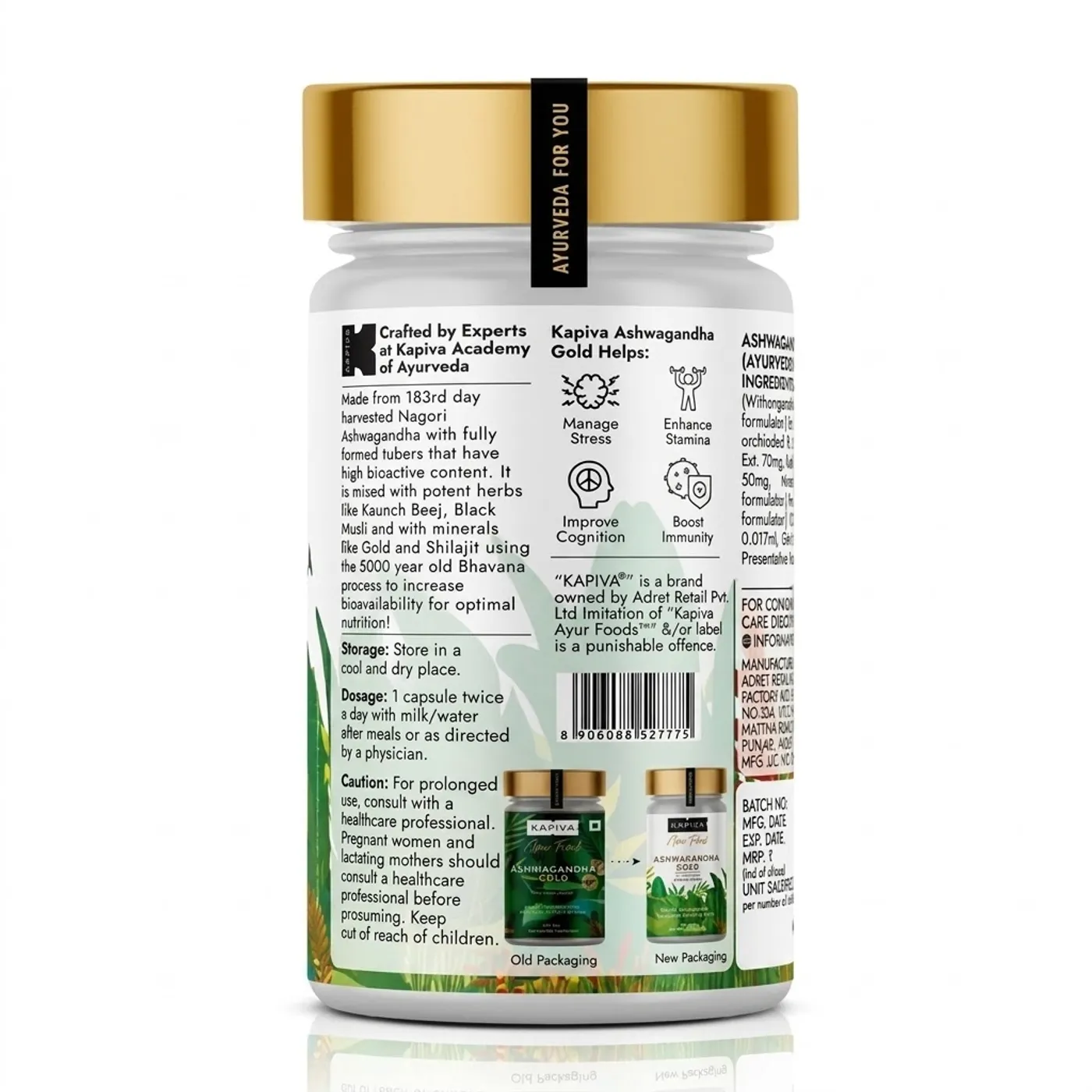 Kapiva Ashwagandha Gold for Stress Relief, Energy & Stamina 4 Kapiva Ashwagandha Gold for Energy, Strength & Stress Management 4