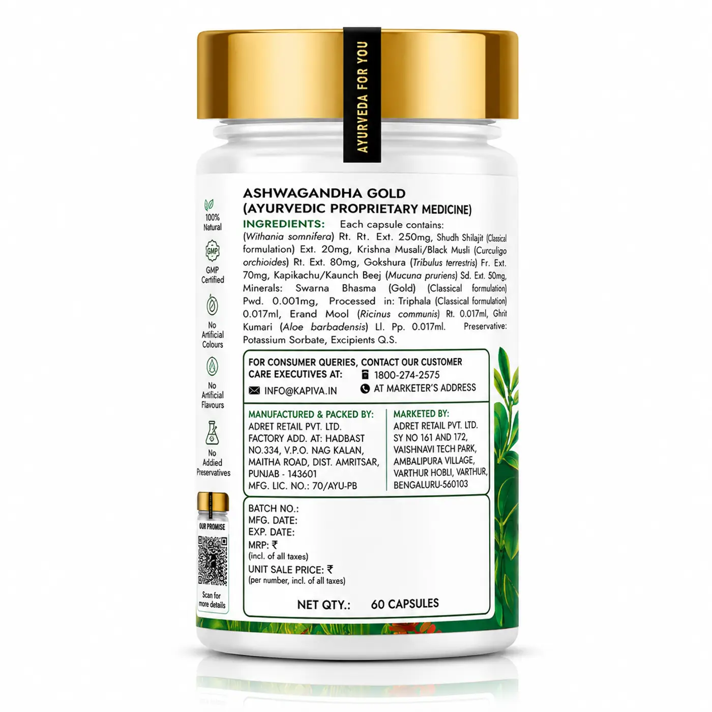 Kapiva Ashwagandha Gold for Stress Relief, Energy & Stamina 5 Kapiva Ashwagandha Gold for Energy, Strength & Stress Management 5