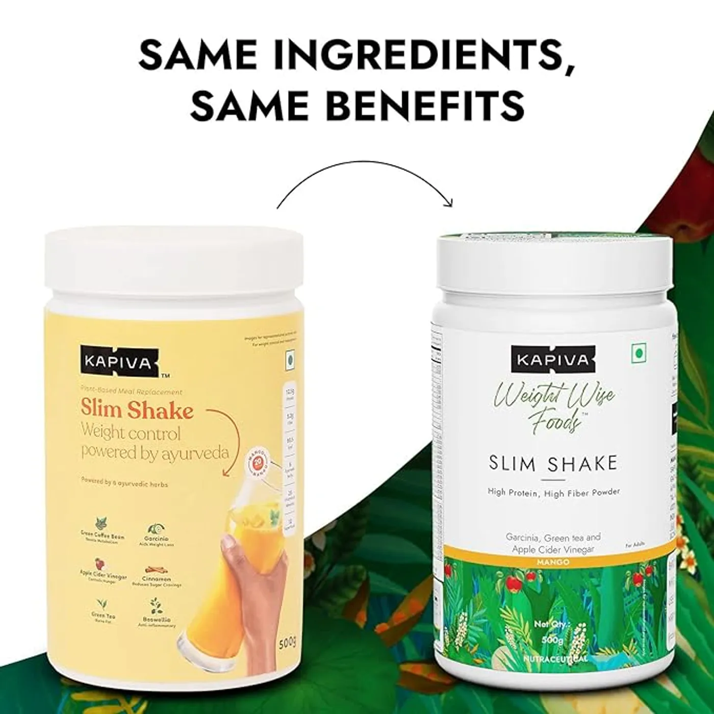 Kapiva Mango Slim Shake for Weight Management 5 Kapiva Mango Slim Shake -Meal Replacement Drink Powered With 6 Ayurvedic Herbs and 12 Superfoods - Helps in Weight Management 500 Grams 5