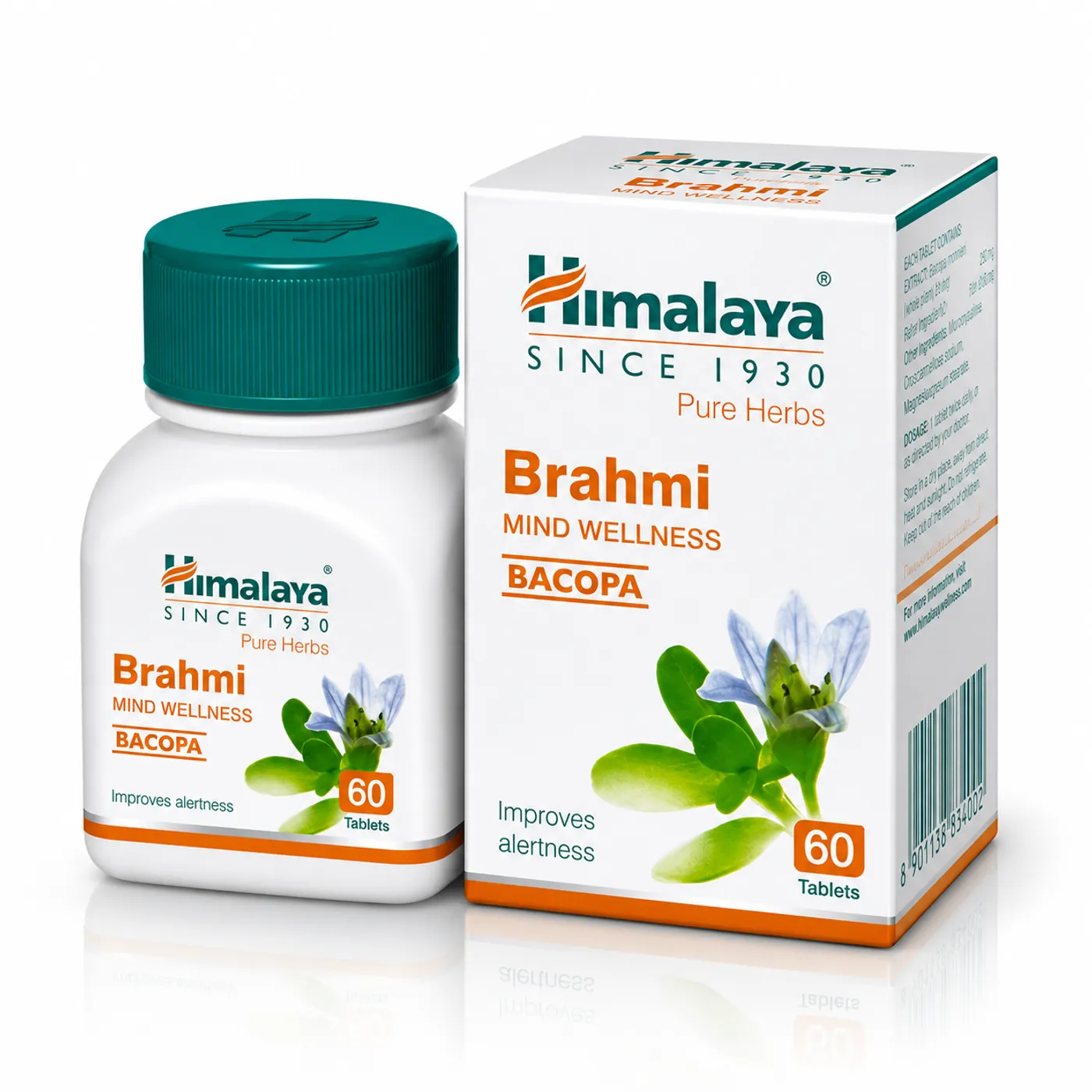 Himalaya Brahmi - Memory Wellness (60 Tabs) | Cognitive Support Himalaya Wellness Pure Herbs Brahmi - Memory Wellness - 60 Tablets