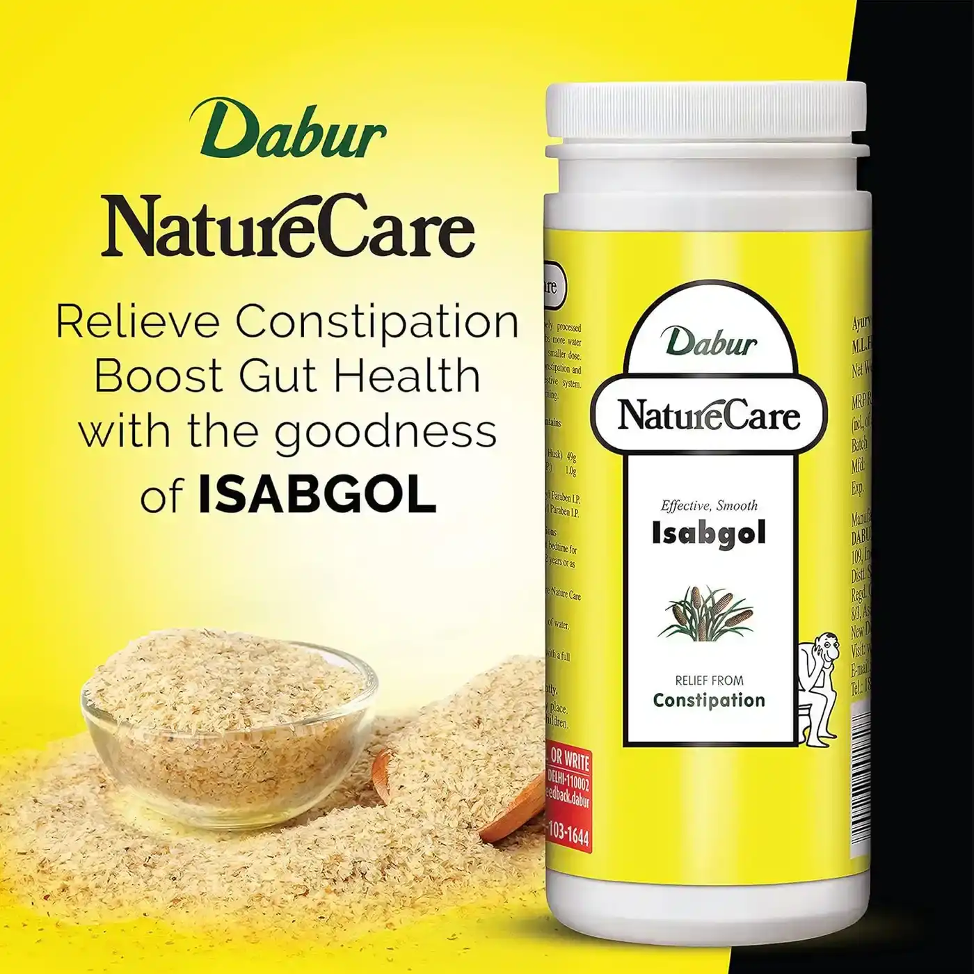 Dabur Nature Care Isabgol Natural Fiber for Digestion 2 Dabur Nature Care Isabgol| Provides Effective Relief from Constipation 2