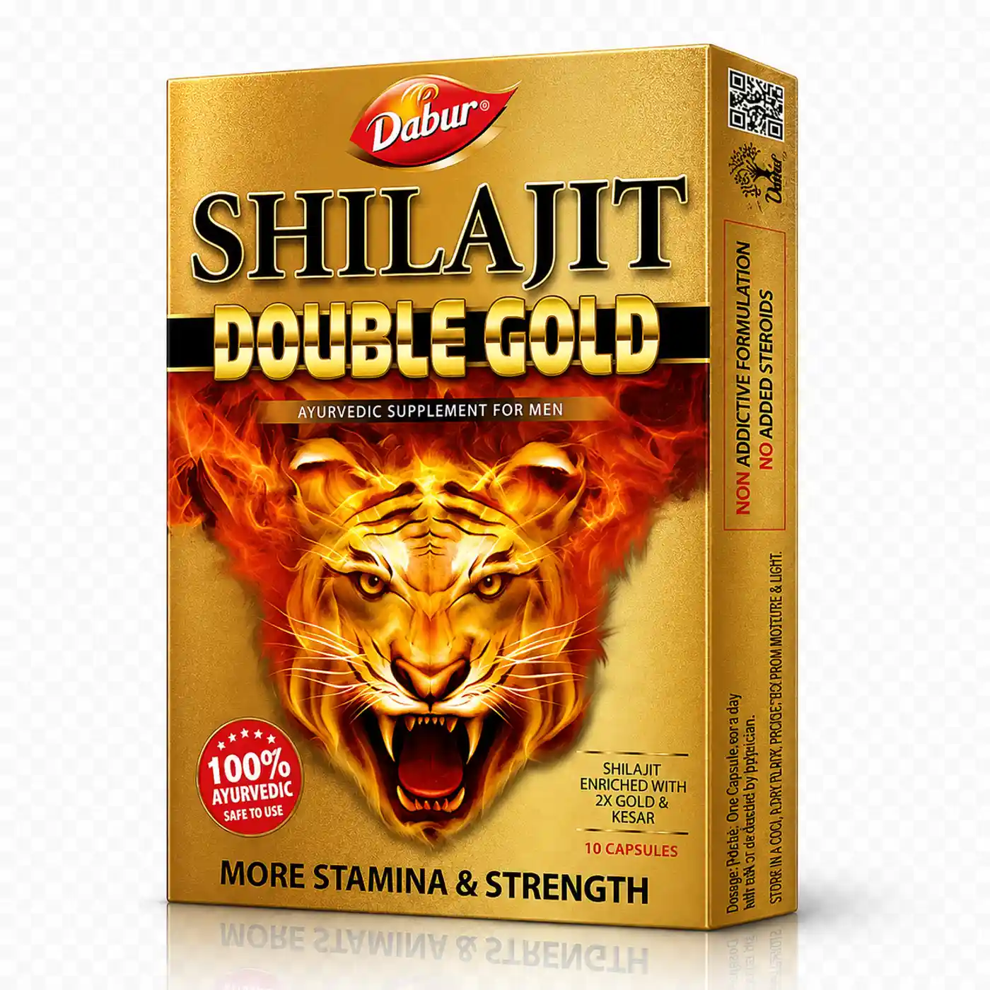 Dabur Shilajit Gold Capsules for Energy & Stamina Boost Dabur Shilajit Gold Capsules for Strength & Vitality (10 tablets)