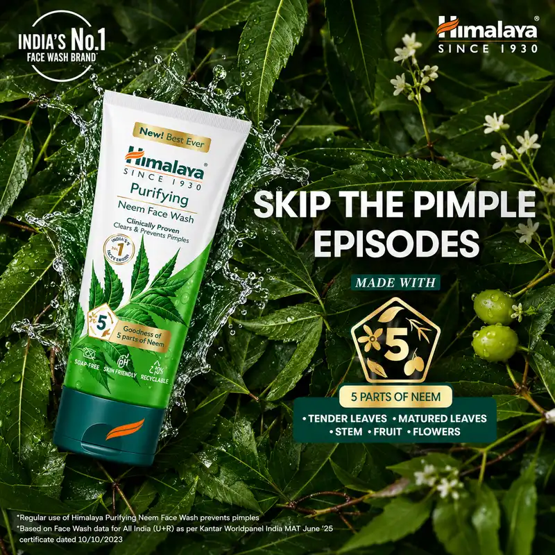 Himalaya Neem Face Wash for Acne & Pimple Control 2 Himalaya Purifying Neem Face Wash|Clears and Prevents Pimples & Acne|Made with 5 parts of Neem|New & Best Ever clinically Proven formula|Gently Cleanses|For men and women|400 ml 2