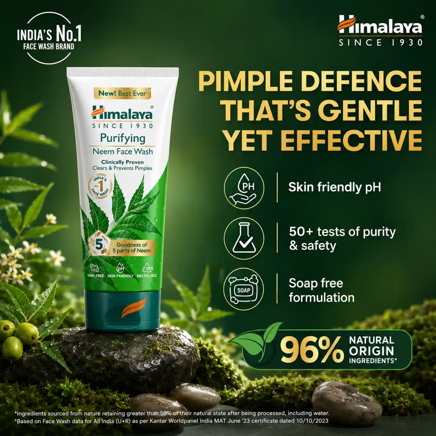 Himalaya Neem Face Wash for Acne & Pimple Control 3 Himalaya Purifying Neem Face Wash|Clears and Prevents Pimples & Acne|Made with 5 parts of Neem|New & Best Ever clinically Proven formula|Gently Cleanses|For men and women|400 ml 3