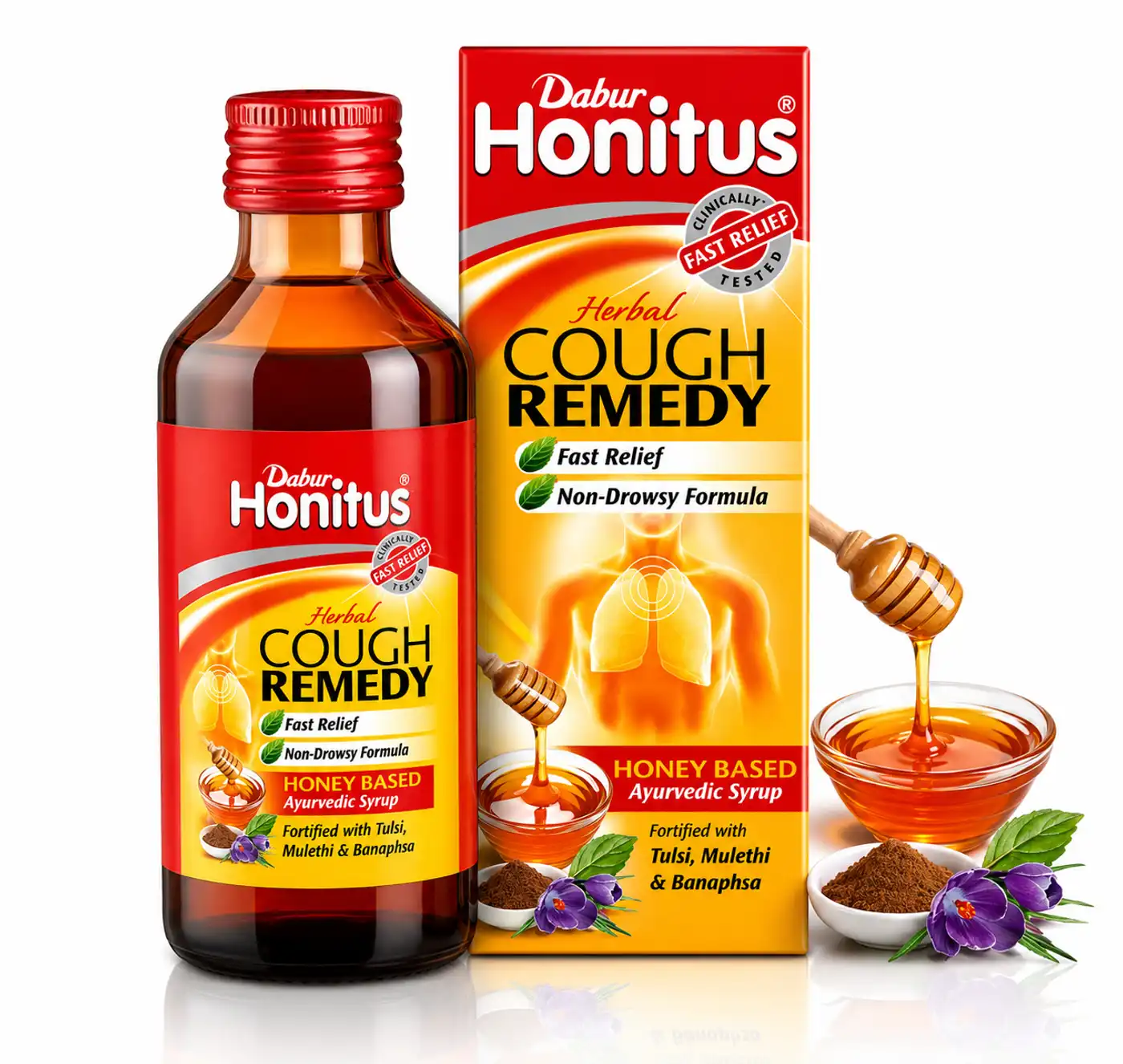 Dabur Honitus Honey Syrup – Natural Cough & Throat Relief Dabur Honitus | Herbal Cough Remedy | Honey Based Ayurvedic Syrup | Fast Relief from Cough, Cold & Sore Throat