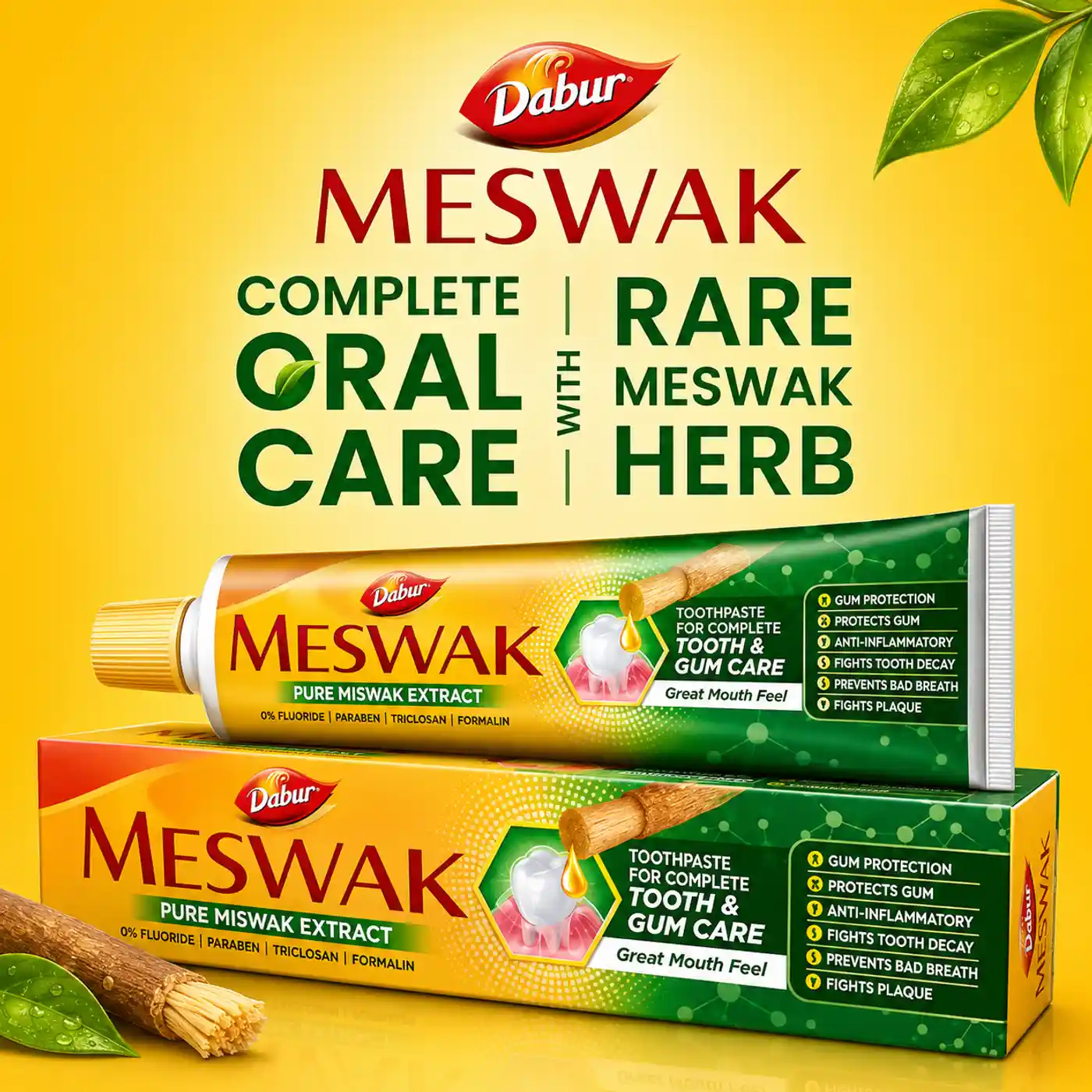 Dabur Meswak Toothpaste – Complete Ayurvedic Oral Care Dabur Meswak Toothpaste for Complete Ayurvedic Oral Care & Strong Teeth