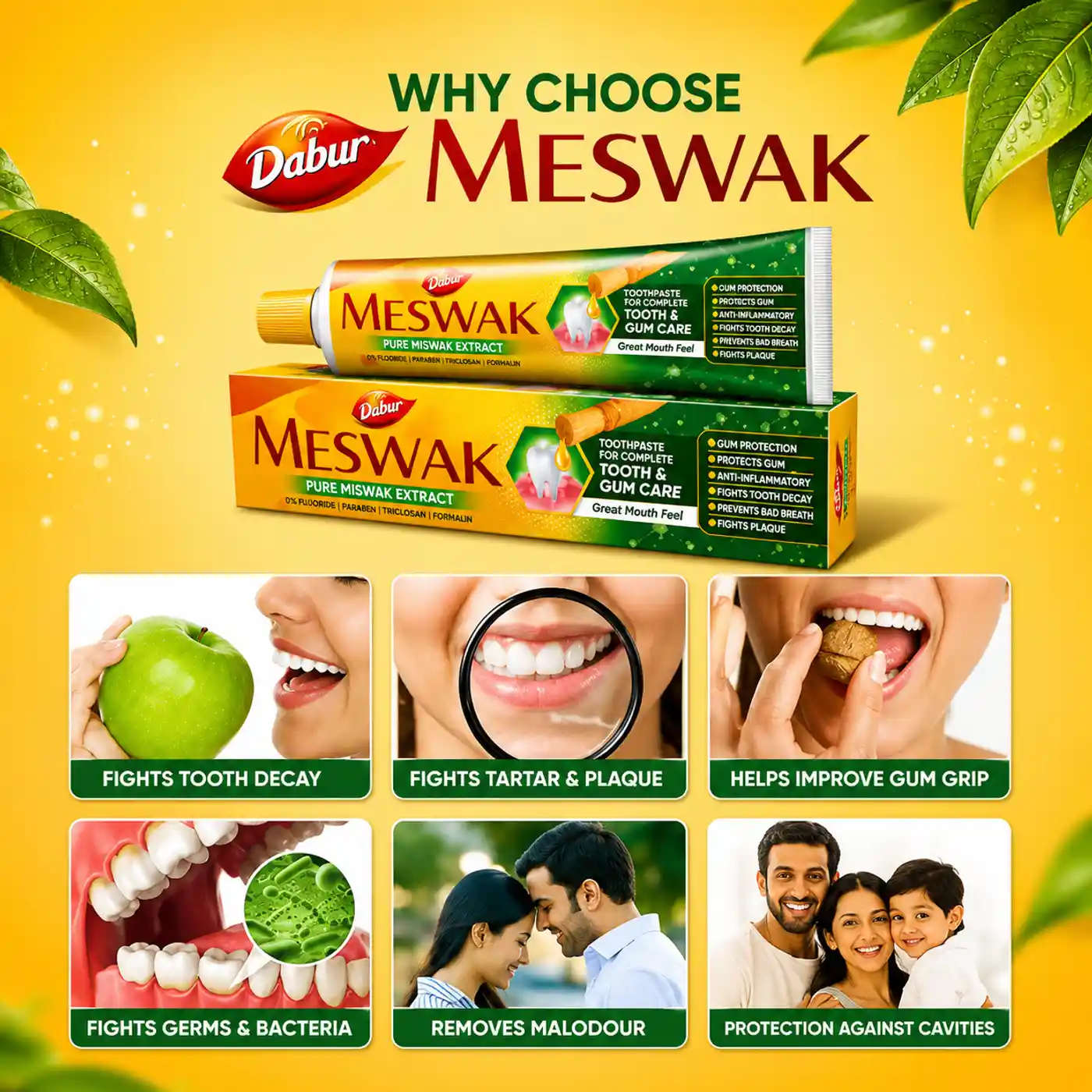 Dabur Meswak Toothpaste – Complete Ayurvedic Oral Care 5 Dabur Meswak Toothpaste for Complete Ayurvedic Oral Care & Strong Teeth 5