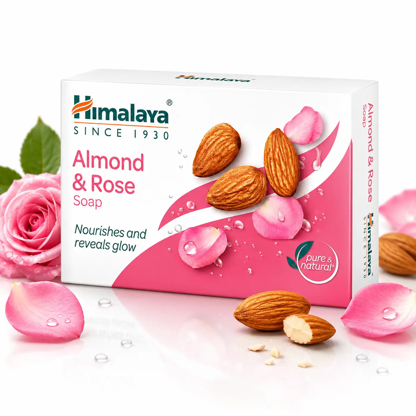 Himalaya Almond & Rose Soap – Nourishes & Brightens Skin Himalaya Almond & Rose Soap | For Skin Nourishment & Glow