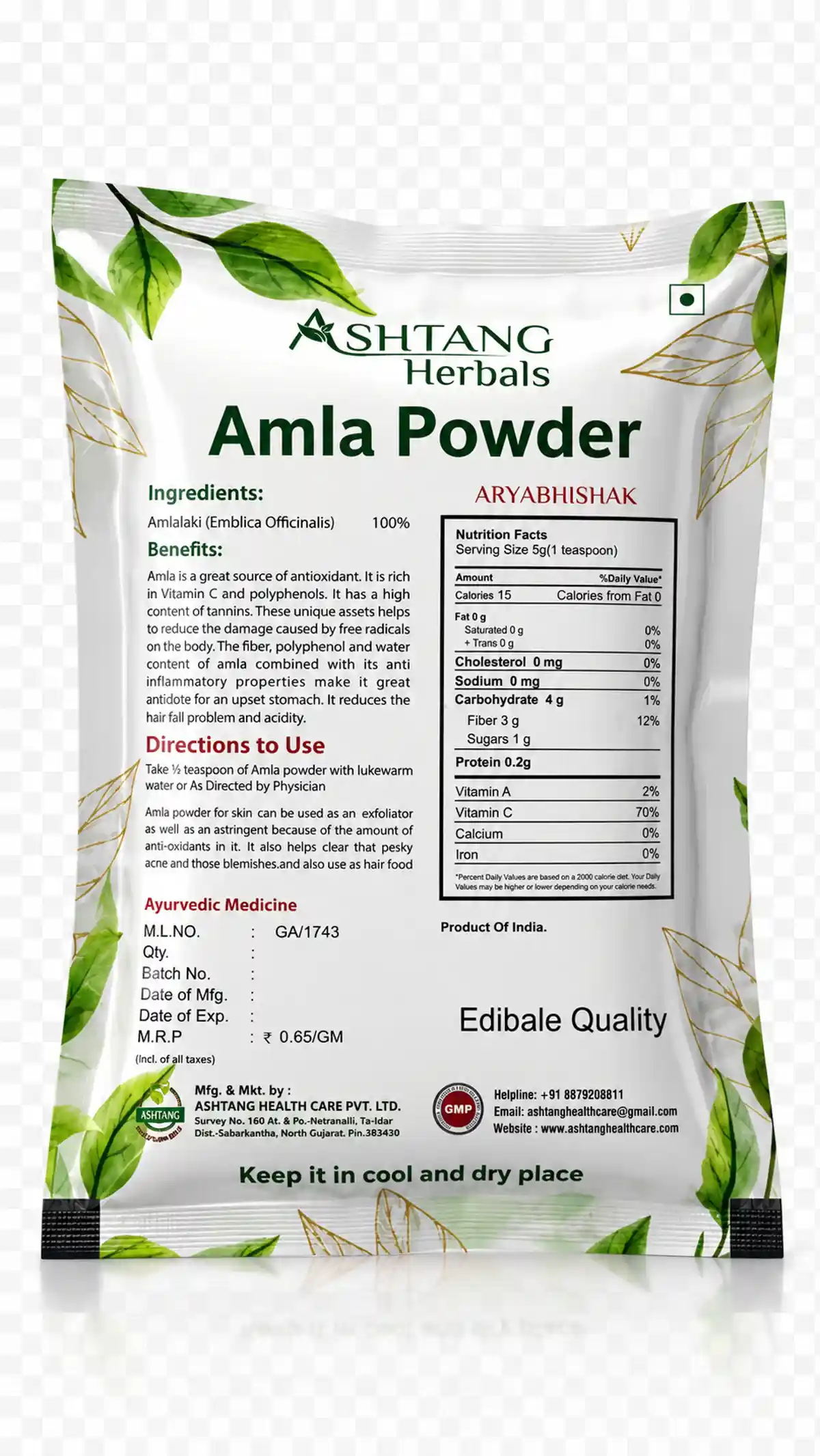 Ashtang Amala Churna  Vitamin C, Iron & Calcium 2