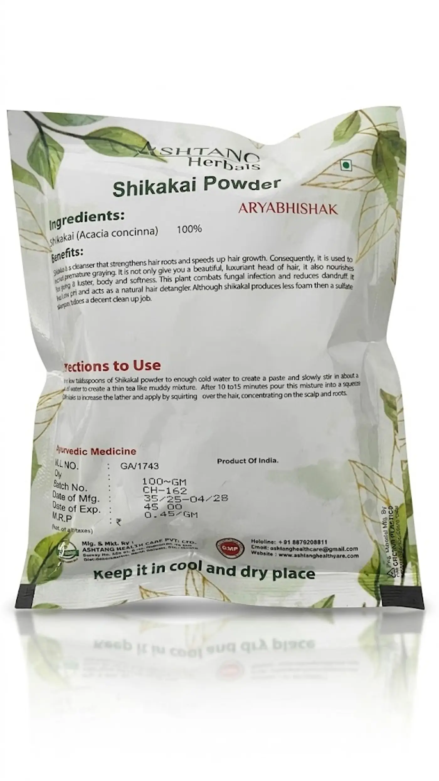 Ashtang  Herbals Shikakai  Hair Wash Powder Banefical for Hair Fall, Dandruff, Split Ends 2