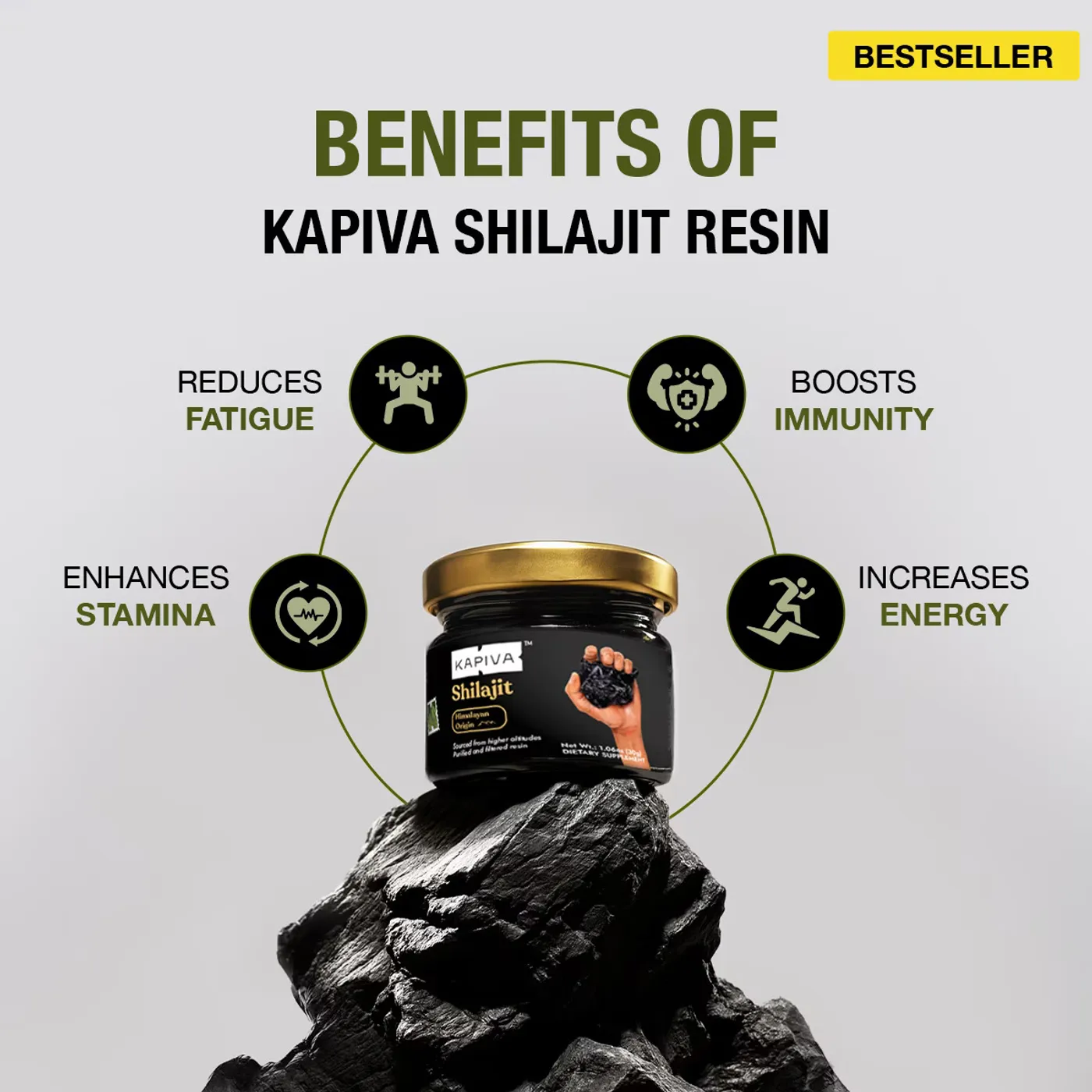Kapiva Shilajit Resin for Energy & Stamina Boost Naturally 2 Kapiva Himalayan Shilajit Resin for stamina and energy 2