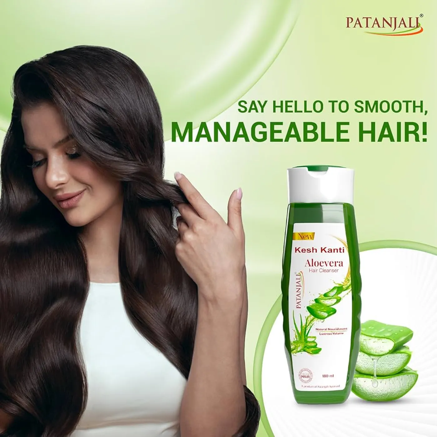 Patanjali Kesh Kanti Aloe Vera Hair Cleanser Shampoo 2 Patanjali Kesh Kanti Aloevera Hair Cleanser 180ML, Natural Nourishing Shampoo, Herbal Care for Healthy Hair, Scalp Cleansers for Men and Women, For All Types 2