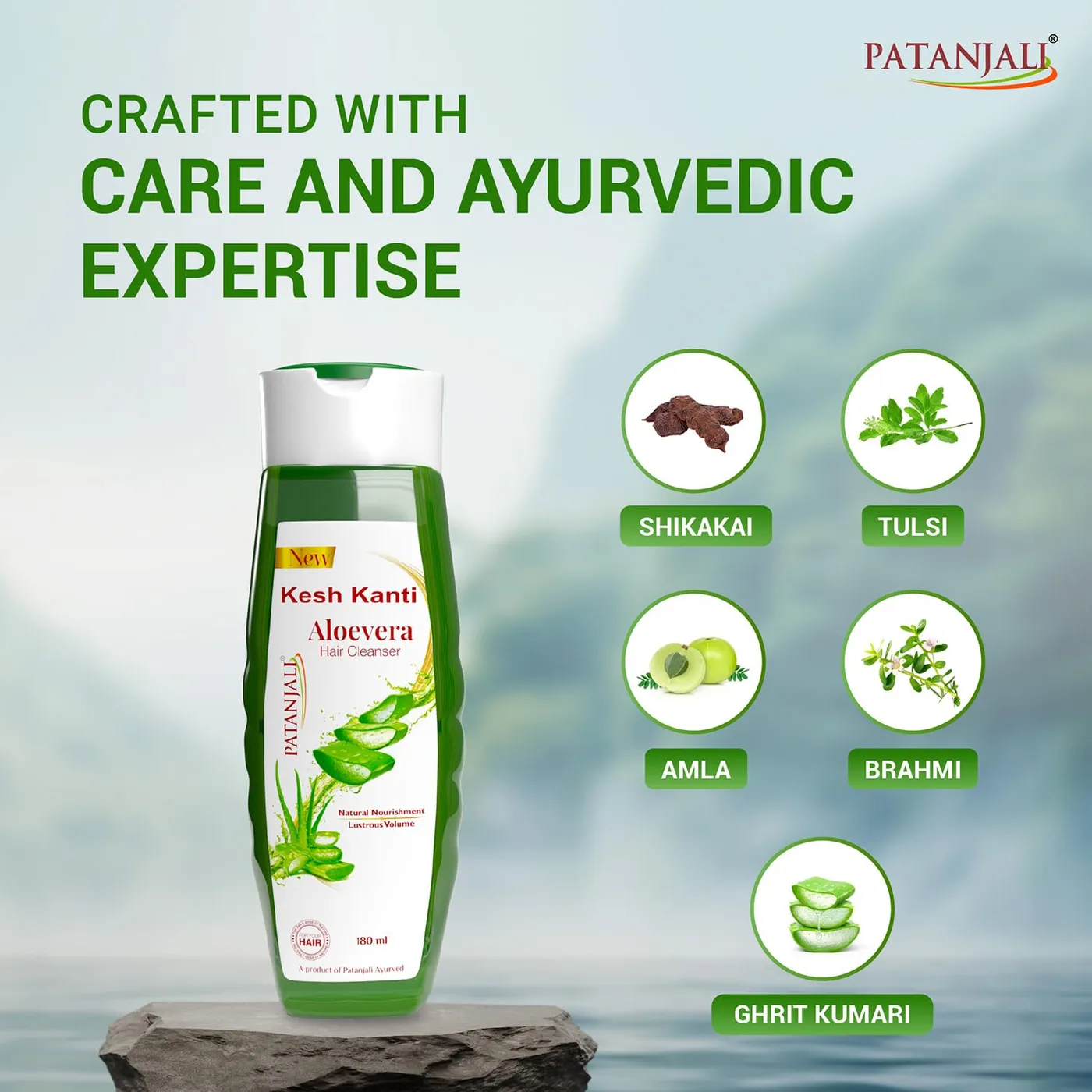 Patanjali Kesh Kanti Aloe Vera Hair Cleanser Shampoo 3 Patanjali Kesh Kanti Aloevera Hair Cleanser 180ML, Natural Nourishing Shampoo, Herbal Care for Healthy Hair, Scalp Cleansers for Men and Women, For All Types 3