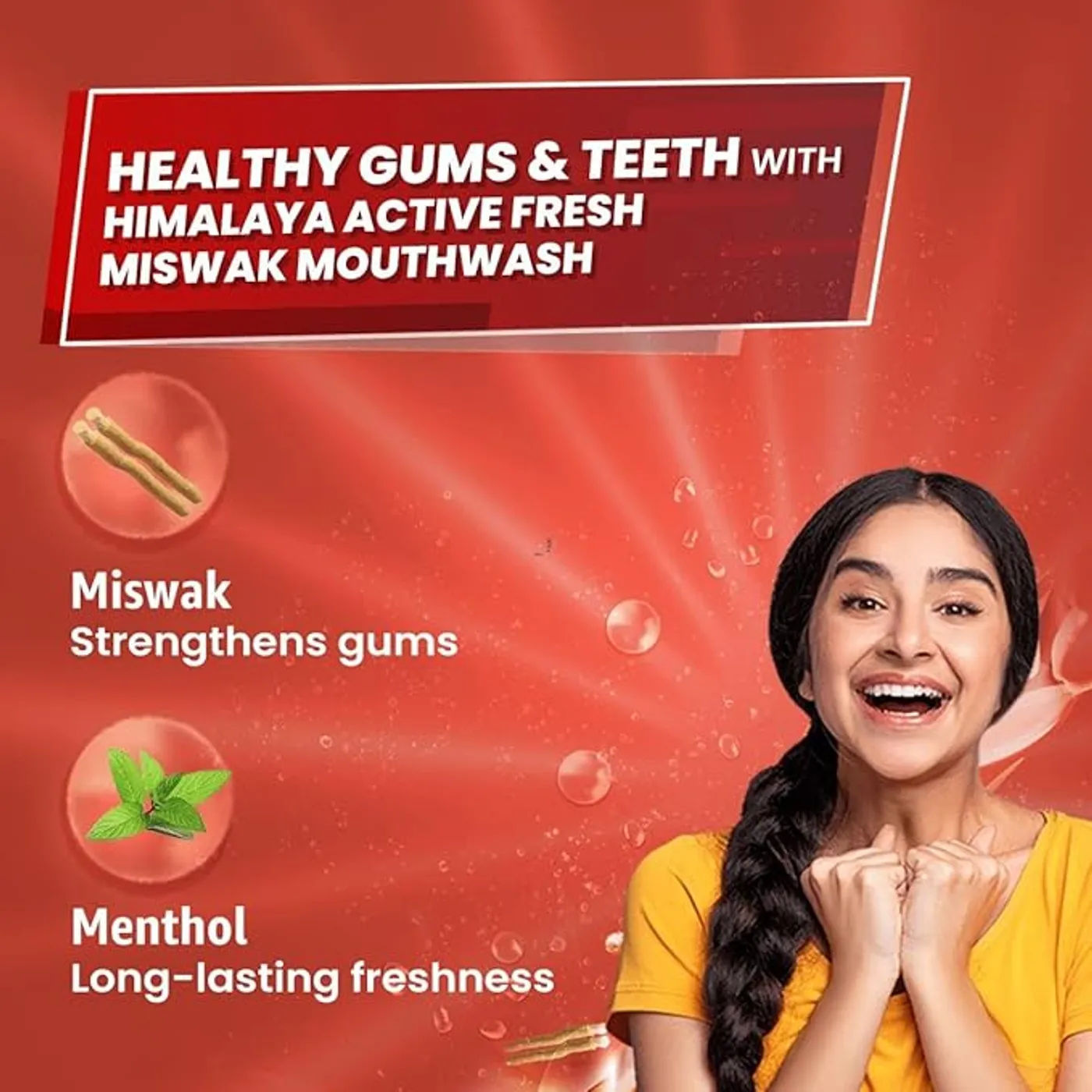 Herbal Miswak Mouthwash for Fresh Breath & Oral Care 3 Himalaya Active Fresh Miswak Mouthwash for Fresh Breath & Gum Protection 3