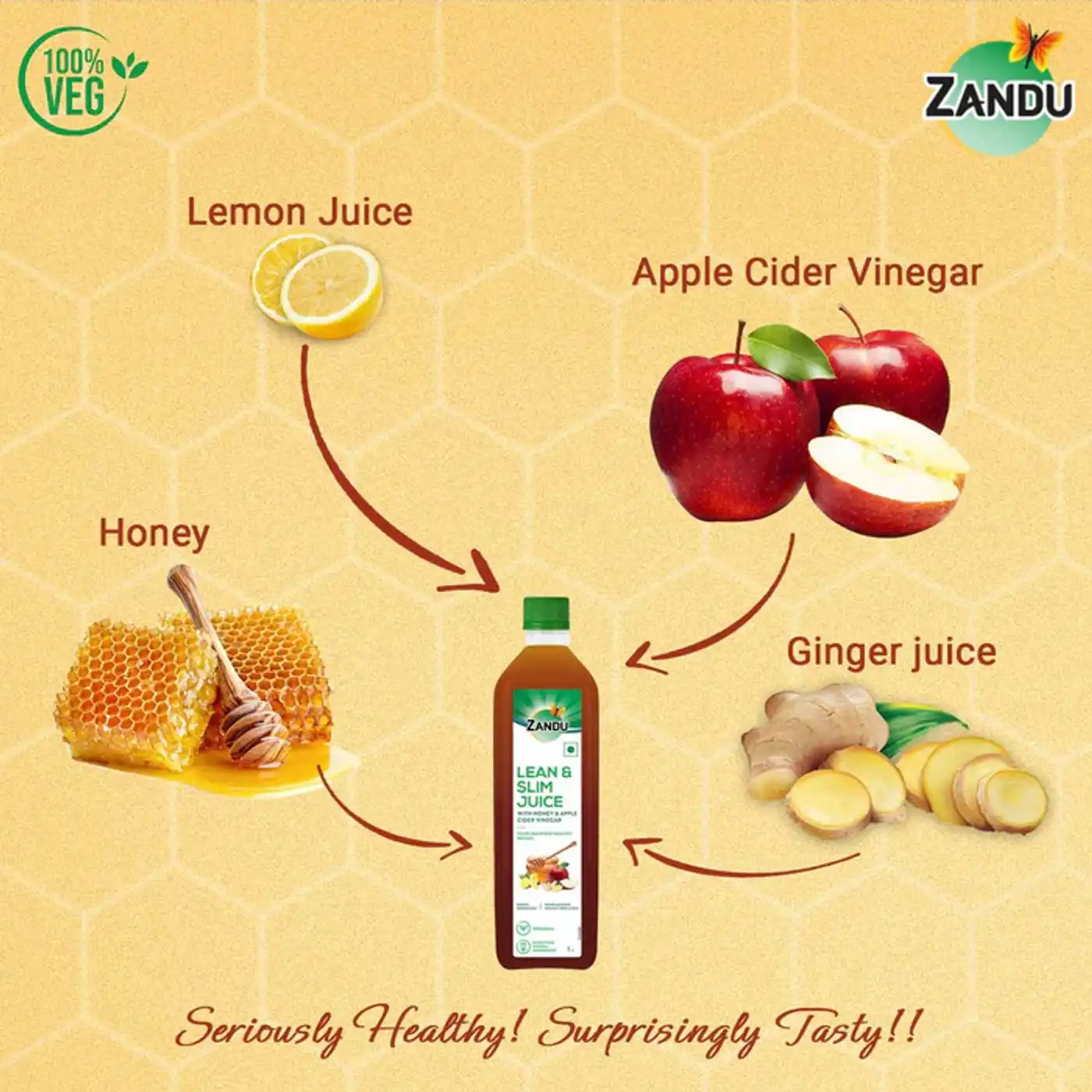 Zandu Lean & Slim Juice with Honey & Apple Cider Vinegar | Weight Management & Metabolism Support 4