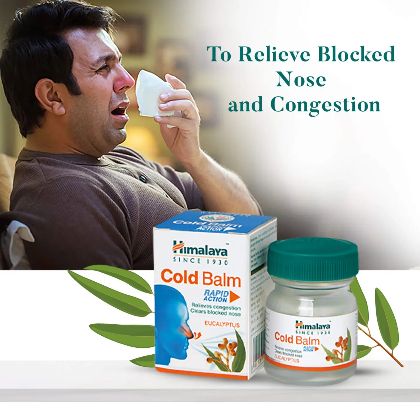 Himalaya Cold Balm | Relieves Congestion | Clears Blocked Nose 2