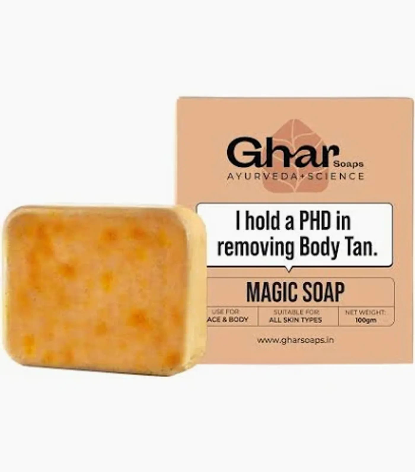Magic Sandalwood & Saffron Detan Soap | Ghar Soaps | Quikdu Ghar Soaps Magic Soap - Sandalwood & Saffron (Best Detan Soap)
