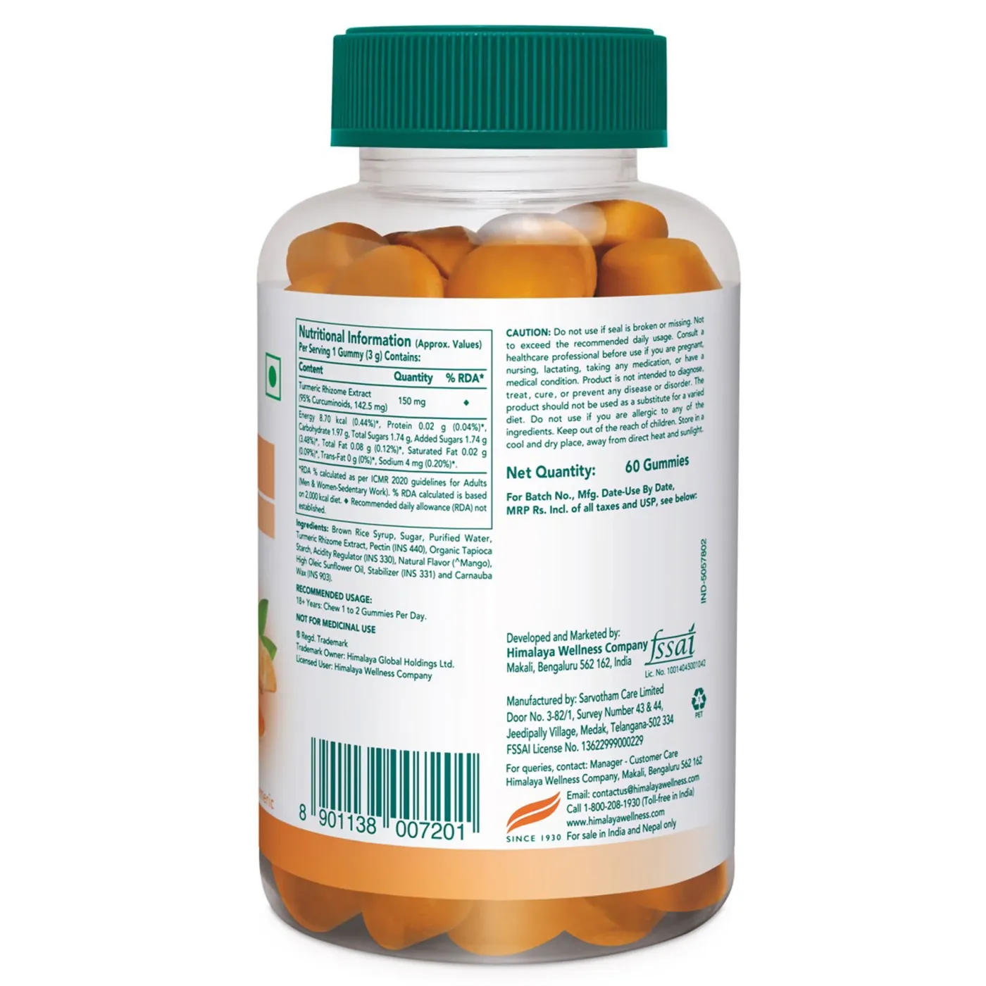 Himalaya Turmeric Gummies for Joint Health | Healthy Mobility 2 जोड़ों के स्वास्थ्य के लिए हिमालया टर्मरिक गमीज़ | स्वस्थ गतिशीलता और लचीली चाल | प्राकृतिक फलों का स्वाद | ग्लूटेन फ्री 2