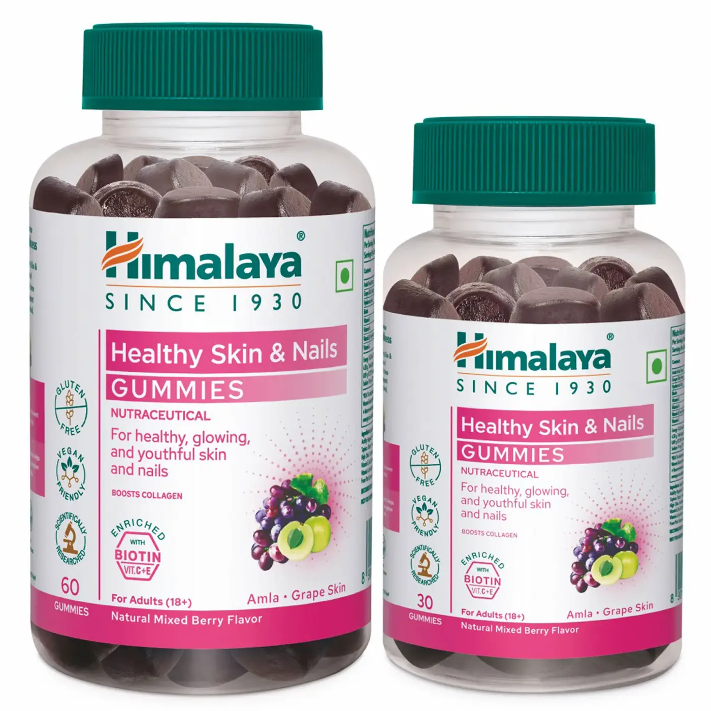 Himalaya Healthy Skin & Nails Gummies 3 हिमालया हेल्दी स्किन & नेल्स गमीज़ — स्वस्थ, चमकदार और युवा दिखने वाली त्वचा के लिए मजबूत नाखूनों के साथ | प्राकृतिक मिक्स्ड बेरी फ्लेवर | ग्लूटेन फ्री | वेगन फ्रेंडली 3