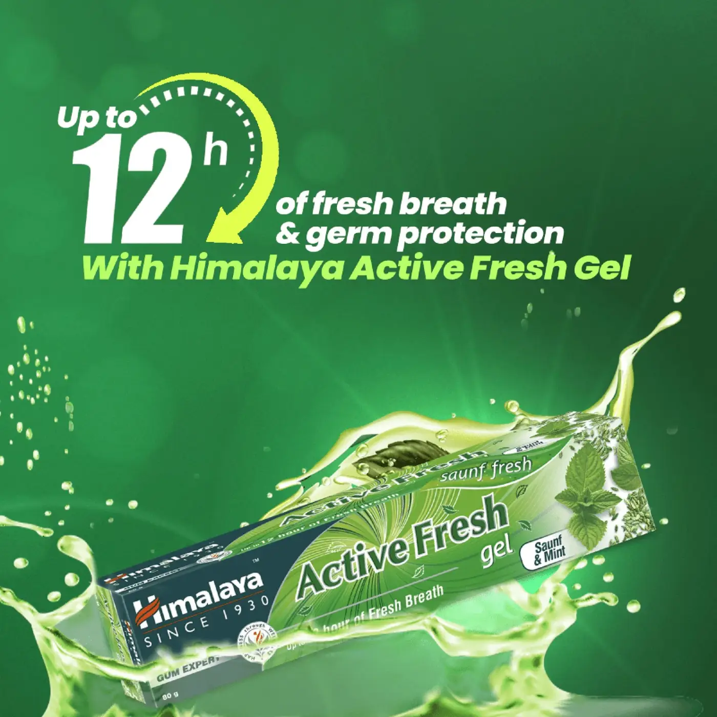 Himalaya Active Fresh Gel Saunf Mint 2 हिमालया एक्टिव फ्रेश जेल सौंफ और मिंट, मिंटी ताज़गी भरी सांस और रोज़ाना मौखिक देखभाल के लिए 2