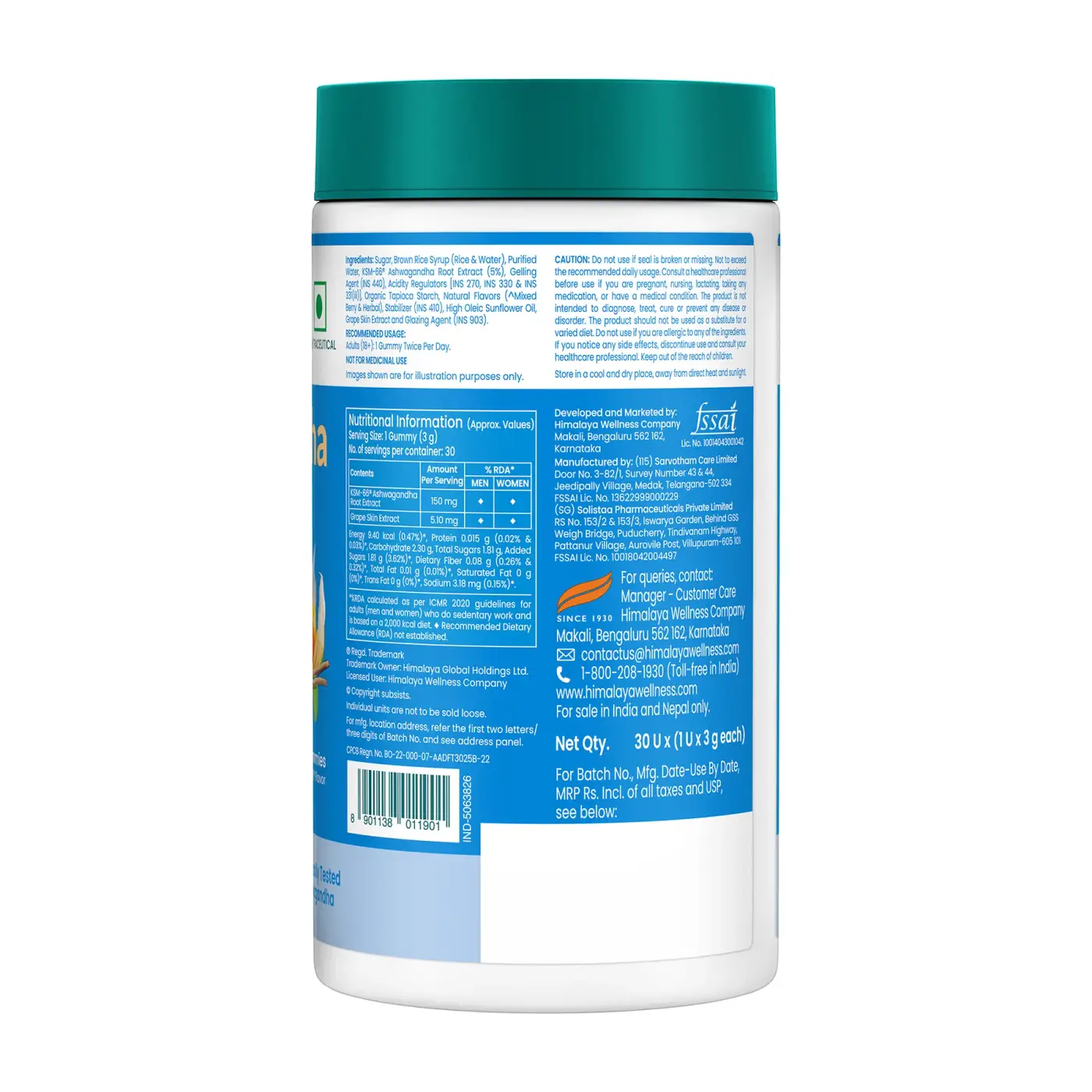 Himalaya Ashwagandha Gummies for Stress Support, Daily Energy & Relaxation | Natural Fruit Flavour | Gluten Free 2