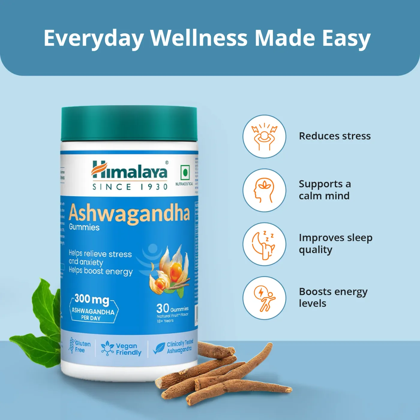 Himalaya Ashwagandha Gummies for Stress Support, Daily Energy & Relaxation | Natural Fruit Flavour | Gluten Free 3
