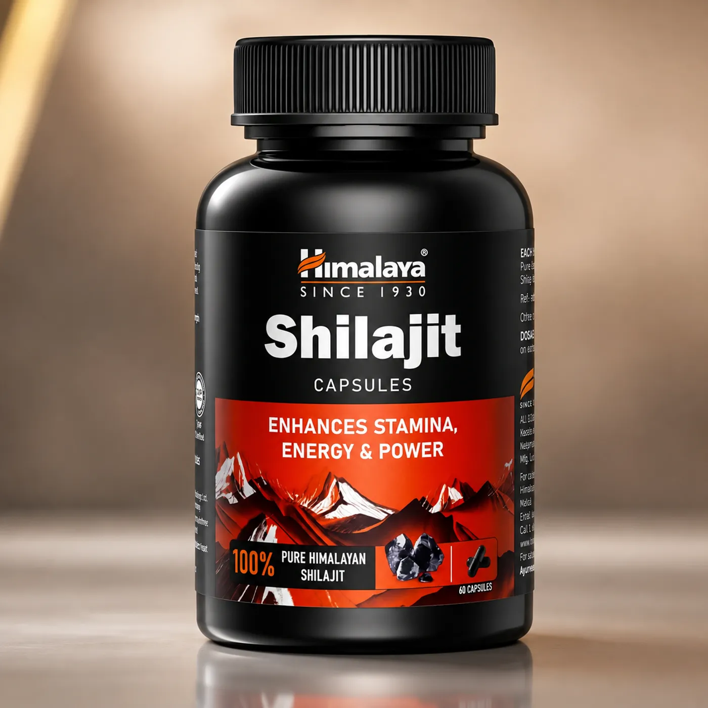 Himalaya Shilajit Capsule اسٹیمنا، توانائی، جسمانی کارکردگی اور قوتِ حیات کے لیے ہمالیہ شلاجیت کیپسول
