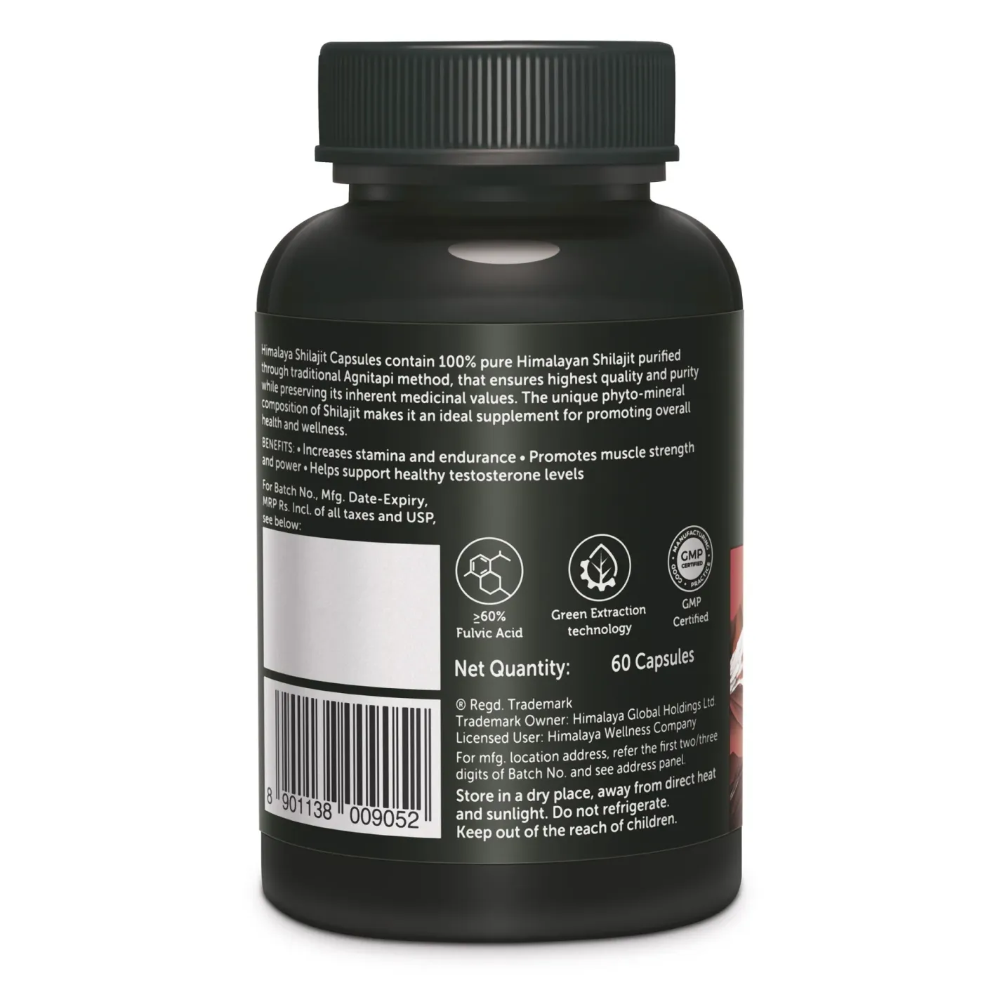 Himalaya Shilajit Capsule 8 اسٹیمنا، توانائی، جسمانی کارکردگی اور قوتِ حیات کے لیے ہمالیہ شلاجیت کیپسول 8