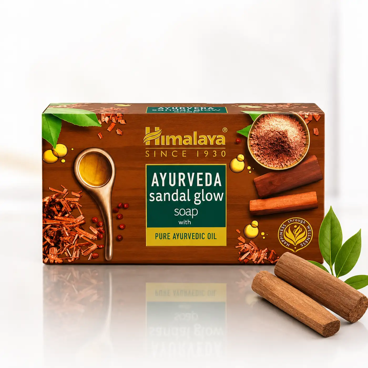 Himalaya Ayurveda Sandal Glow Soap Himalaya Ayurveda Sandal Glow Soap with Sandalwood for Soft, Smooth & Glowing Skin