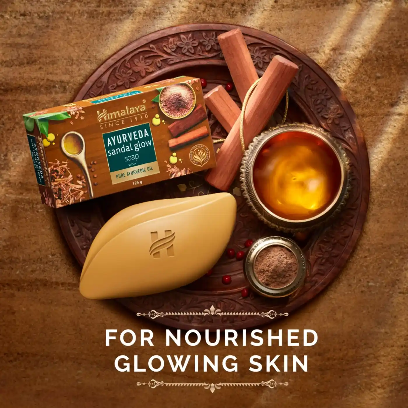 Himalaya Ayurveda Sandal Glow Soap 2 Himalaya Ayurveda Sandal Glow Soap with Sandalwood for Soft, Smooth & Glowing Skin 2