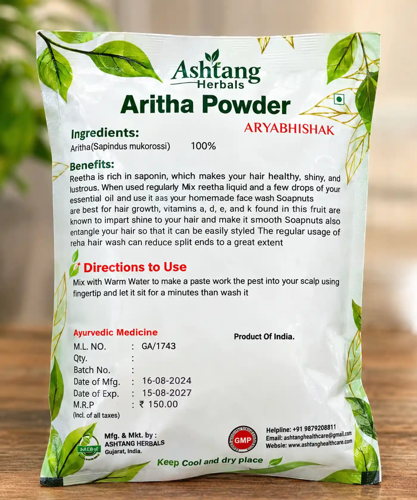 Ashtang Herbals Natural Aritha (Soapnut) Powder | Herbal Hair Cleanser for Strong, Shiny Hair 2
