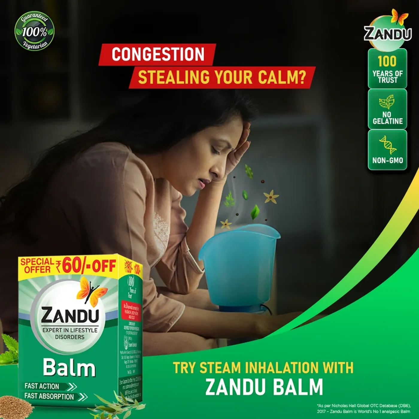 Buy Zandu Balm Online - Quick Pain Relief Ointment झंडू बाम दर्द निवारक मलम